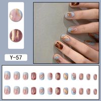 Lady Sweet Flower Plastic Nail Patches 1 Set sku image 25