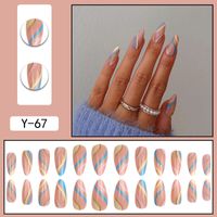 Lady Sweet Flower Plastic Nail Patches 1 Set sku image 27