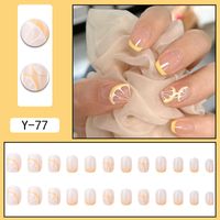 Lady Sweet Flower Plastic Nail Patches 1 Set sku image 6