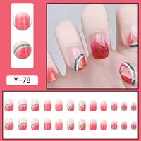 Lady Sweet Flower Plastic Nail Patches 1 Set sku image 9