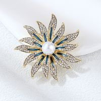 Ig Style Cute Flower Alloy Inlay Rhinestones Women's Brooches main image 5