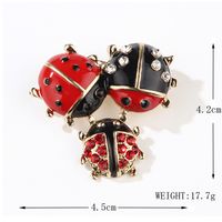 Cute Funny Korean Style Insect Alloy Enamel Rhinestones Women's Brooches main image 3