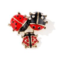 Cute Funny Korean Style Insect Alloy Enamel Rhinestones Women's Brooches sku image 1