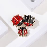 Cute Funny Korean Style Insect Alloy Enamel Rhinestones Women's Brooches main image 5