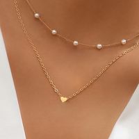Modern Style Heart Shape Alloy Plating Women's Pendant Necklace main image 1