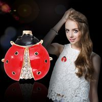 Ig Style Cute Korean Style Insect Alloy Inlay Rhinestones Women's Brooches main image 1