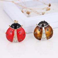 Ig Style Cute Korean Style Insect Alloy Inlay Rhinestones Women's Brooches main image 4