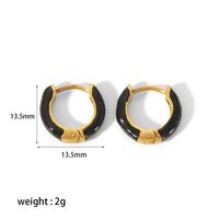 1 Pair Vacation Circle Polishing Plating 304 Stainless Steel Earrings sku image 1