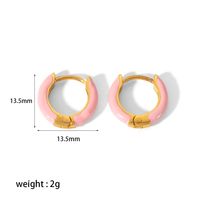 1 Pair Vacation Circle Polishing Plating 304 Stainless Steel Earrings sku image 4