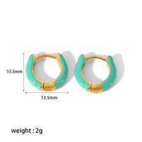 1 Paire Vacances Cercle Polissage Placage Acier Inoxydable 304 Des Boucles D'Oreilles main image 6