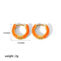 1 Pair Vacation Circle Polishing Plating 304 Stainless Steel Earrings sku image 3