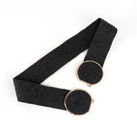 Sweet Solid Color Cotton And Linen Women's Woven Belts main image 2