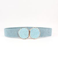 Sweet Solid Color Cotton And Linen Women's Woven Belts sku image 2