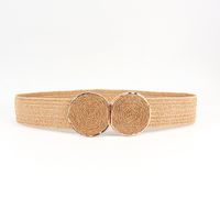 Sweet Solid Color Cotton And Linen Women's Woven Belts sku image 4