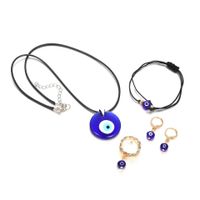 Modern Style Devil's Eye Alloy Women's Rings Earrings Necklace sku image 1