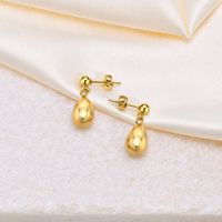1 Pair Casual Classic Style Commute Solid Color 304 Stainless Steel Drop Earrings main image 7