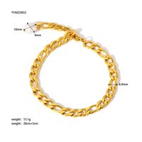 Modern Style British Style Solid Color 201 Stainless Steel Plating 18K Gold Plated Women's Anklet sku image 13