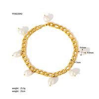 Modern Style British Style Solid Color 201 Stainless Steel Plating 18K Gold Plated Women's Anklet sku image 15