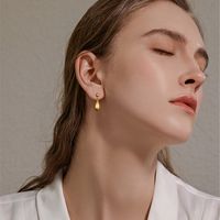 1 Pair Casual Classic Style Commute Solid Color 304 Stainless Steel Drop Earrings main image 8