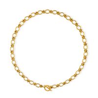 304 Stainless Steel 18K Gold Plated Simple Style Korean Style Plating Solid Color Bracelets Necklace sku image 2