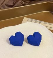 1 Pair Elegant Modern Style Heart Shape Stoving Varnish Alloy Ear Studs sku image 1