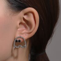 1 Pair Funny Simple Style Color Block Hollow Out Alloy Ear Studs main image 4