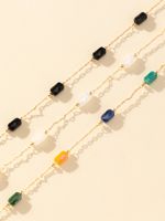 Elegant Lady Colorful Stainless Steel Artificial Crystal Wholesale Necklace main image 1