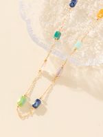 Elegant Lady Colorful Stainless Steel Artificial Crystal Wholesale Necklace main image 7