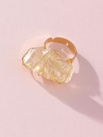 Elegant Solid Color Stainless Steel Artificial Gemstones Crystal Open Rings sku image 5