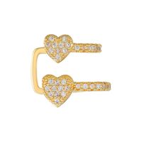 1 Piece Simple Style Star Plating Inlay Copper Rhinestones 14k Gold Plated Silver Plated Ear Cuffs sku image 6