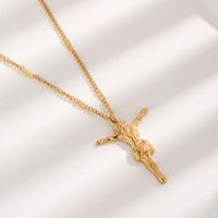 Glam Luxurious Human Titanium Steel Plating Gold Plated Pendant Necklace main image 1