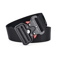 Basic Classic Style Solid Color Alloy Plastic Canvas Unisex Woven Belts sku image 1