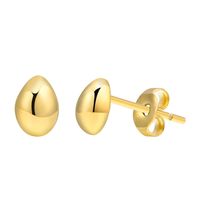 1 Pair Simple Style Water Droplets Plating 304 Stainless Steel Gold Plated Ear Studs sku image 2