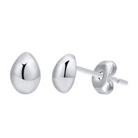 1 Pair Simple Style Water Droplets Plating 304 Stainless Steel Gold Plated Ear Studs sku image 1