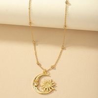 Ig-stil Einfacher Stil Sonne Mond Legierung Überzug Frau Halskette Mit Anhänger main image 1