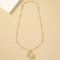 Ig Style Simple Style Sun Moon Alloy Plating Women's Pendant Necklace main image 3