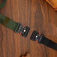 Basic Classic Style Solid Color Alloy Plastic Canvas Unisex Woven Belts main image 4
