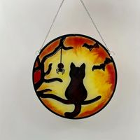 Halloween Cat Spider Bat Arylic Party Hanging Ornaments main image 2