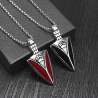 Casual Triangle Paw Print Titanium Steel Polishing Unisex Pendant Necklace main image 1