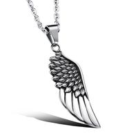 Simple Style Wings Titanium Steel Polishing Men's Pendant Necklace main image 3