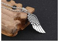 Simple Style Wings Titanium Steel Polishing Men's Pendant Necklace main image 1