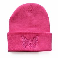 Mujeres Estilo Simple Mariposa Bordado Prensado Gorro De Lana sku image 6