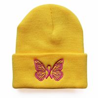 Mujeres Estilo Simple Mariposa Bordado Prensado Gorro De Lana sku image 5