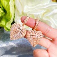 1 Pair Glam Geometric Water Droplets Plating Inlay Copper Zircon Rose Gold Plated Rhodium Plated Drop Earrings main image 3