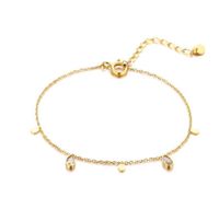 Simple Style Water Droplets Titanium Steel Plating Gold Plated Bangle main image 3