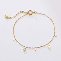 Simple Style Water Droplets Titanium Steel Plating Gold Plated Bangle sku image 1