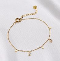 Simple Style Water Droplets Titanium Steel Plating Gold Plated Bangle main image 1