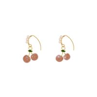 1 Pair Simple Style Round Inlay Resin Pearl Ear Studs main image 2