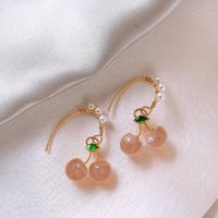 1 Pair Simple Style Round Inlay Resin Pearl Ear Studs main image 4