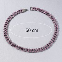 Hip-hop Solid Color Rhinestones Alloy Wholesale Bracelets Necklace main image 4